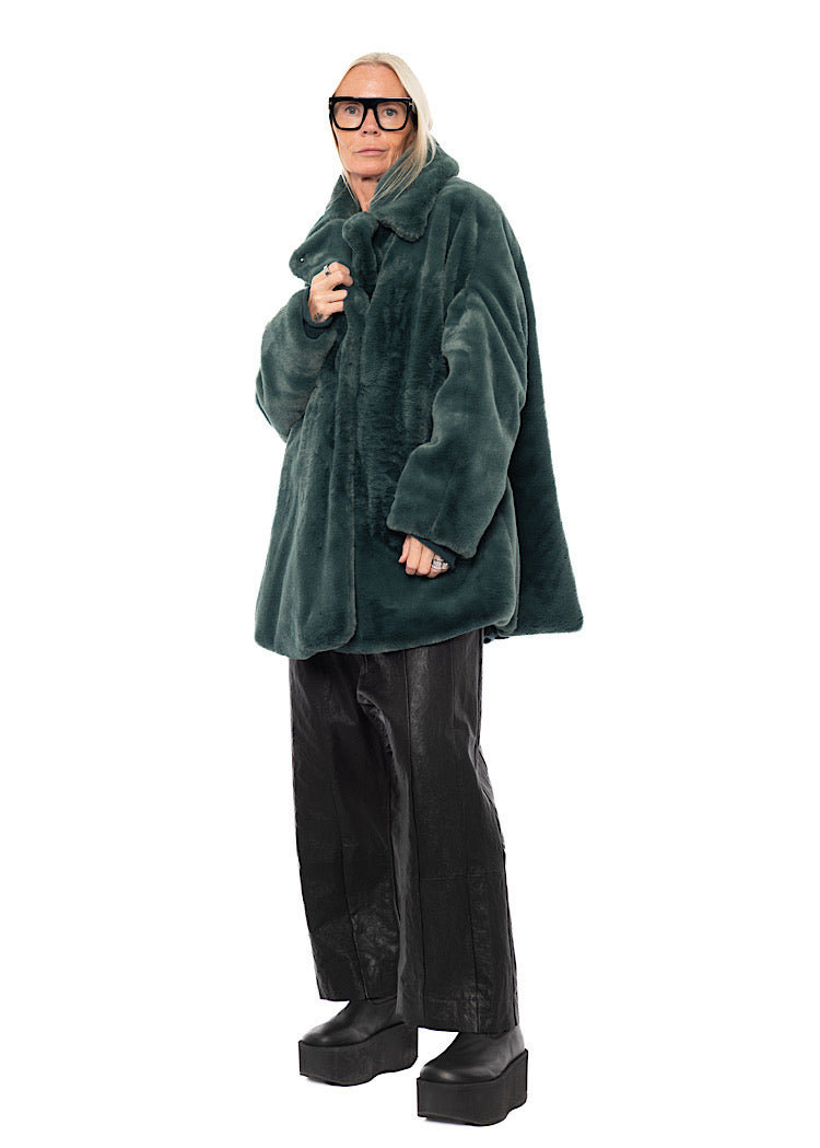 FAUX FUR COCOON JACKET