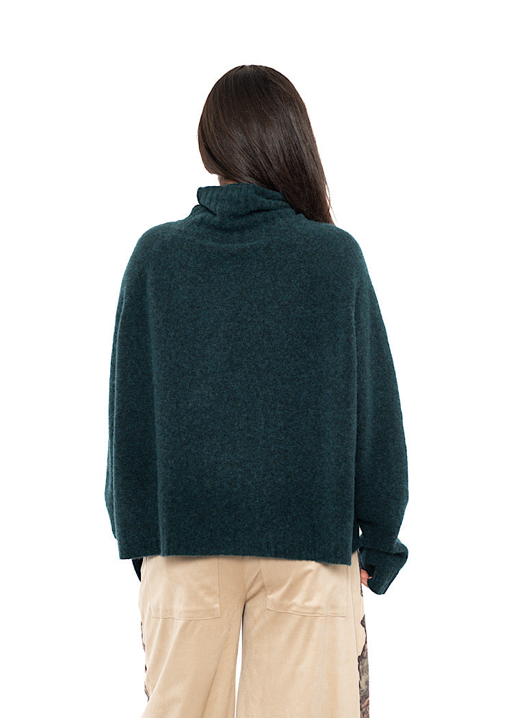 BRUSHED MÉLANGE KNITTED PULLOVER