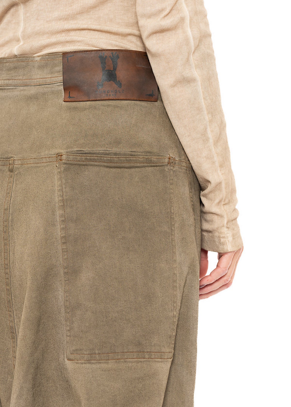GARMENT-DYED WIDE-LEG DENIM TROUSER