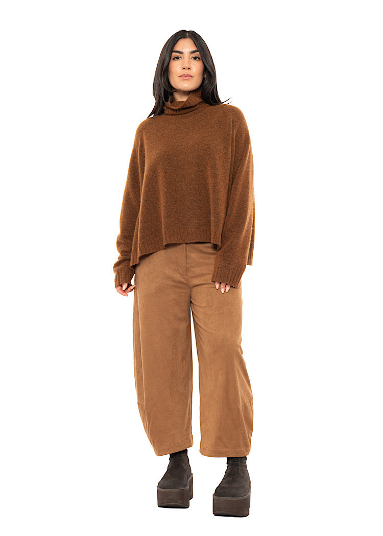 BRUSHED MÉLANGE KNITTED PULLOVER