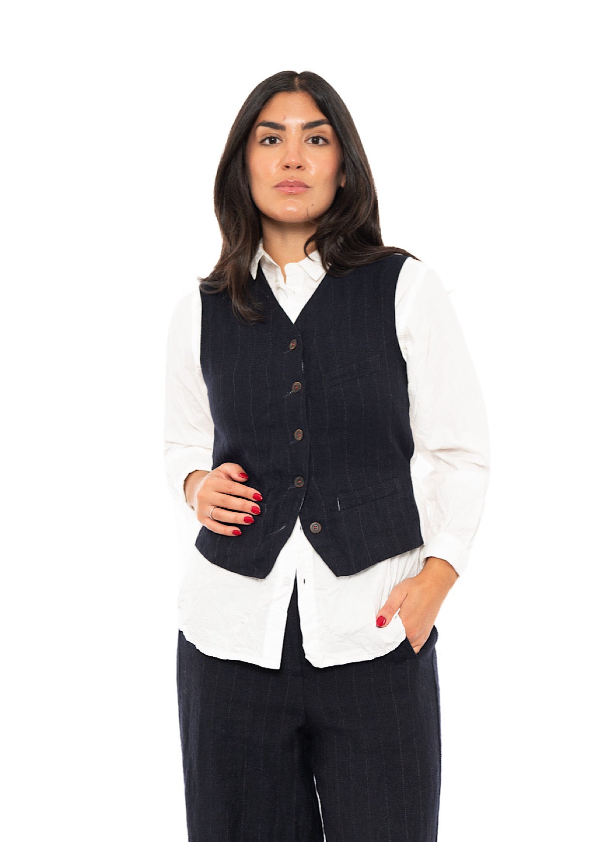 PINSTRIPE GINETTE WAISTCOAT