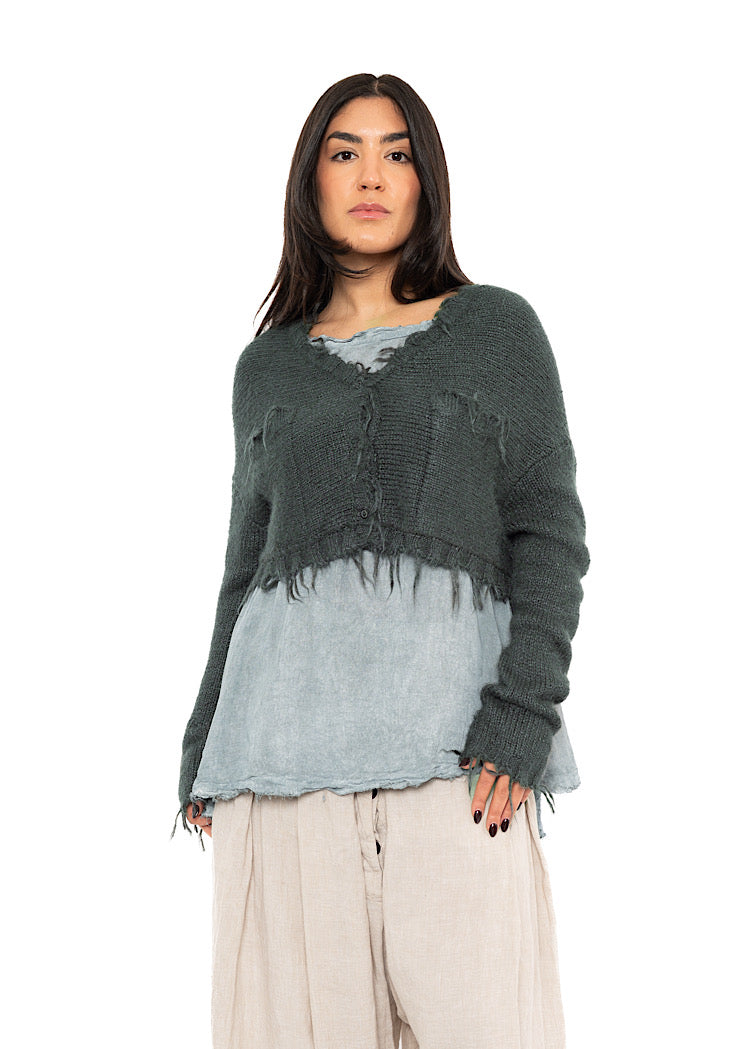 RUNDHOLZ DIP CARDIGAN
