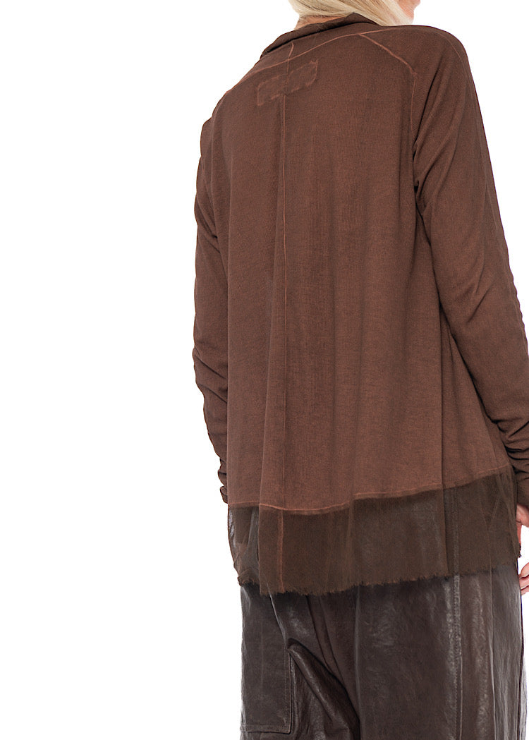 RELAXED NETTED HEM T-SHIRT