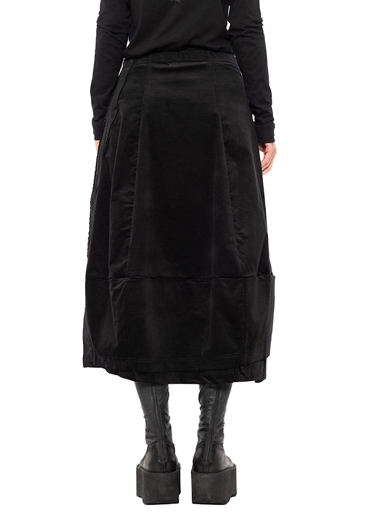 STRETCH-VELVET BALLOON SKIRT