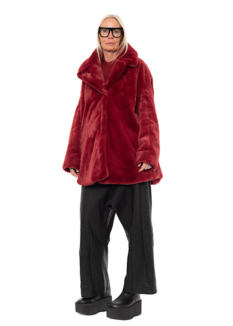 FAUX FUR COCOON JACKET