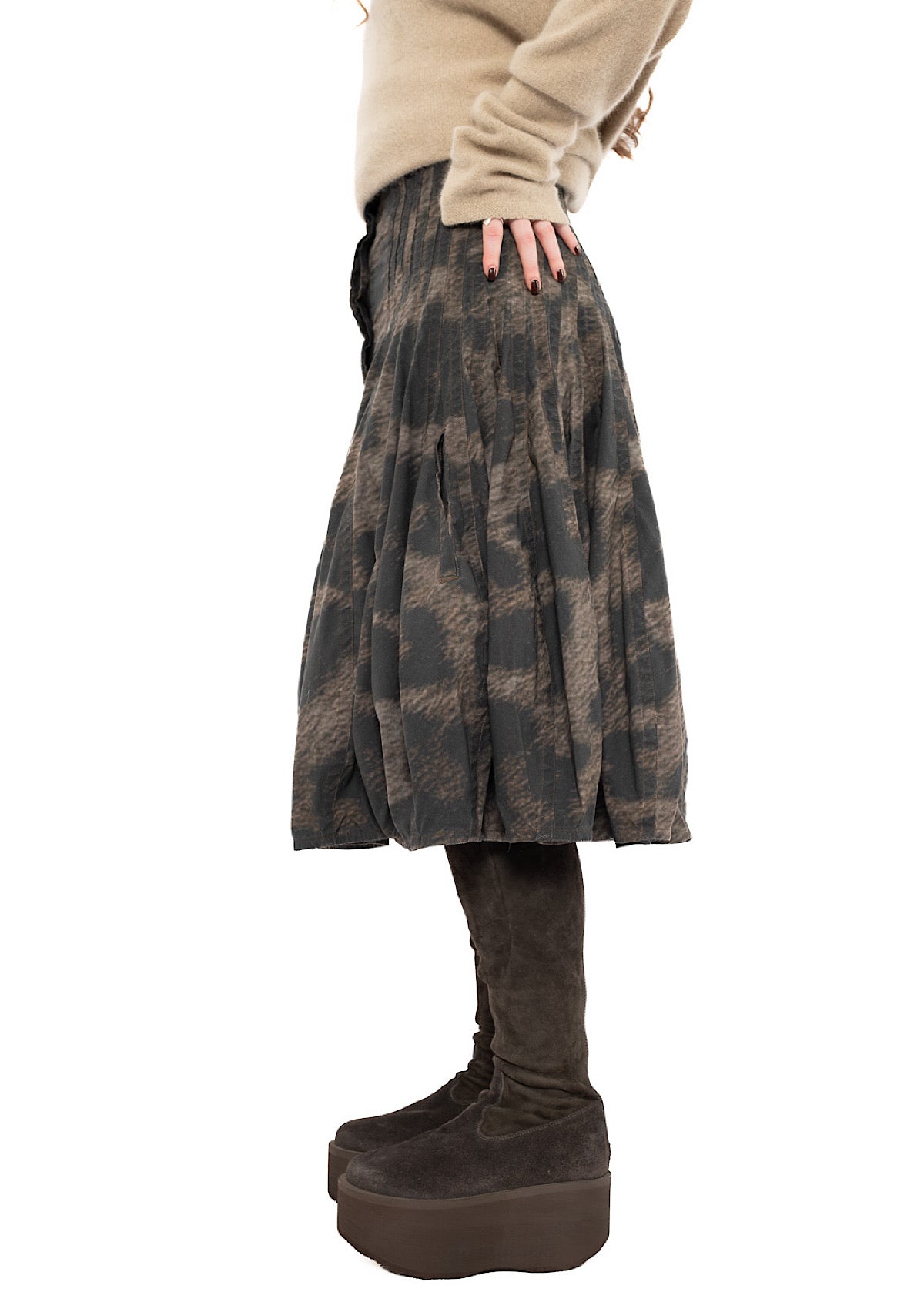 LEOPARD PRINT BALLOON SKIRT