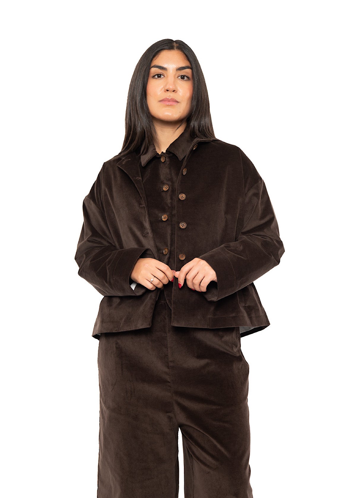 BOXY VELVET FLORA JACKET