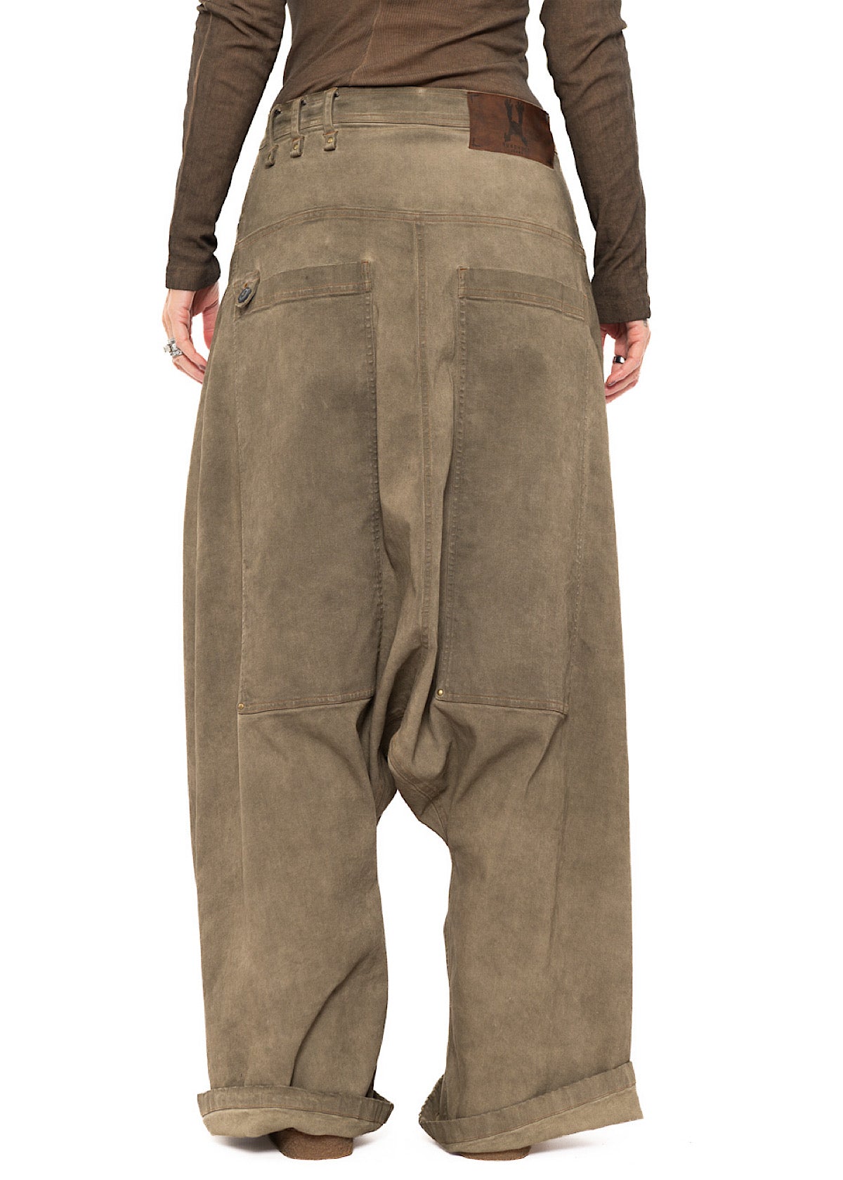 GARMENT-DYED OVERSIZED DENIM TROUSER