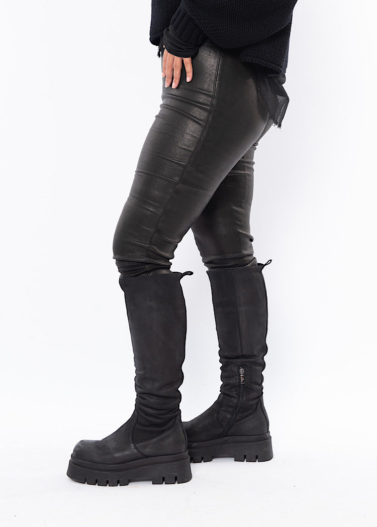 SORT AARHUS LEATHER LEGGING