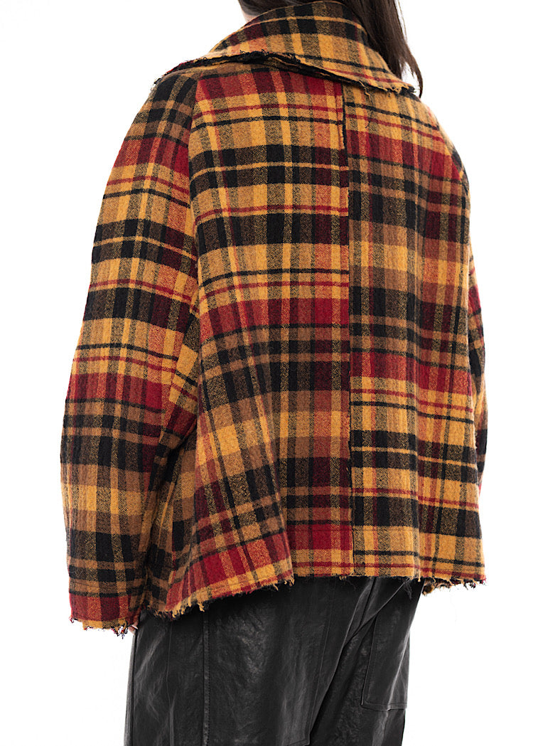 OVERSIZED CHECK WOOL JACKET