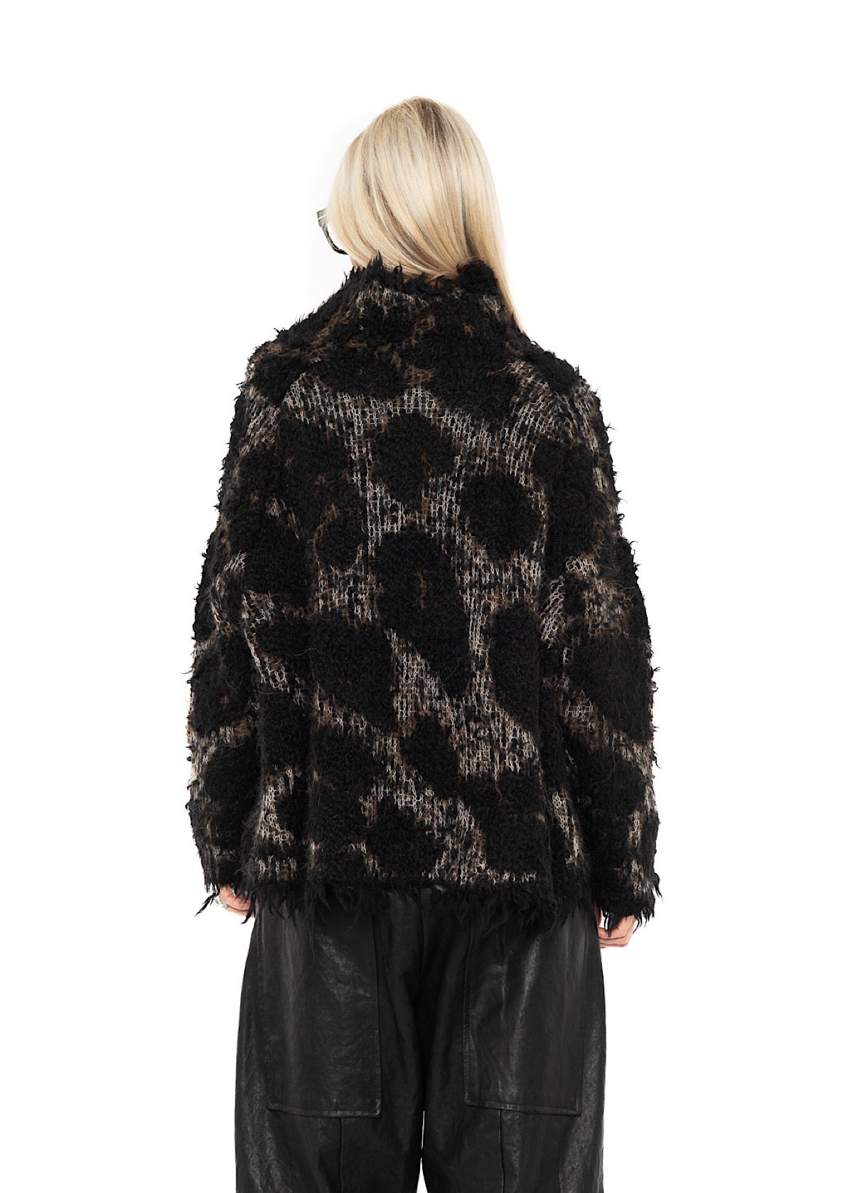 LEOPARD JACQUARD ALPACA PULLOVER