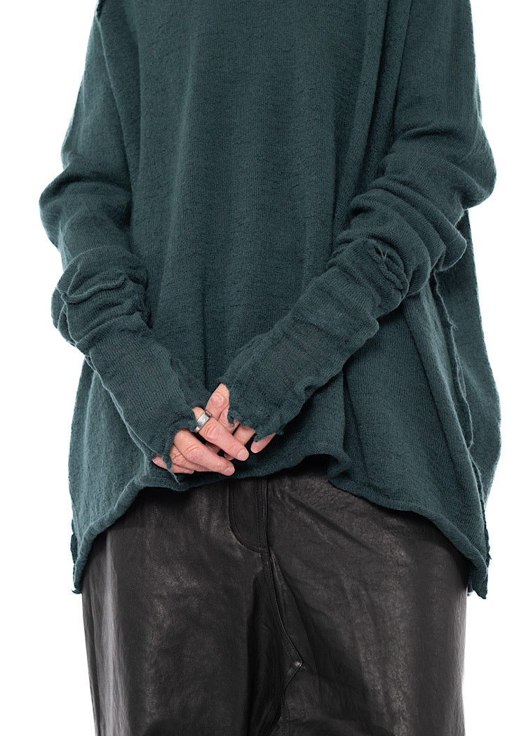 BOILED WOOL FINGERLESS CUFF