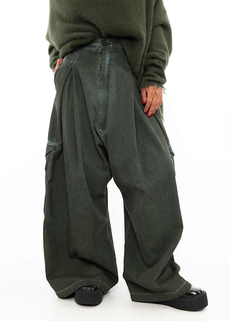 RUNDHOLZ DIP TROUSER *BLACK GLOSS* (Shown in PINE LIGHT)