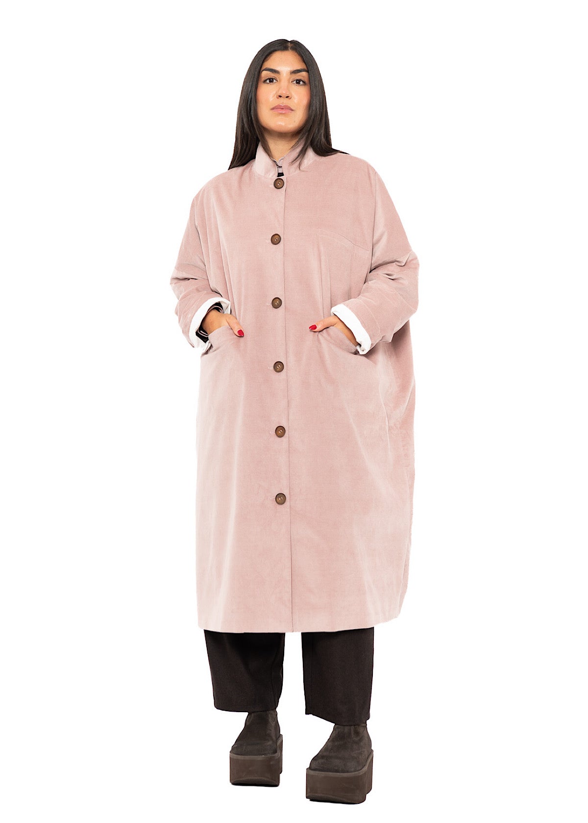 OVERSIZED VELVET ISA COAT