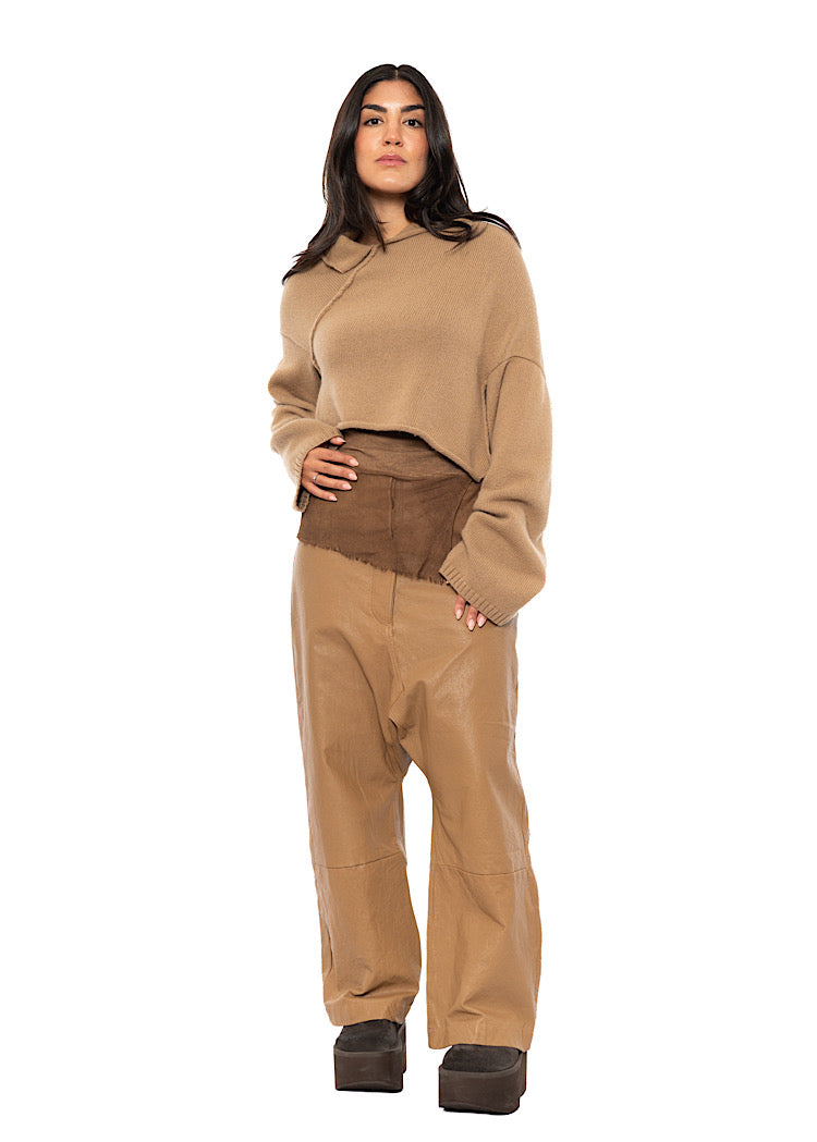 CROPPED MERINO YAK PULLOVER