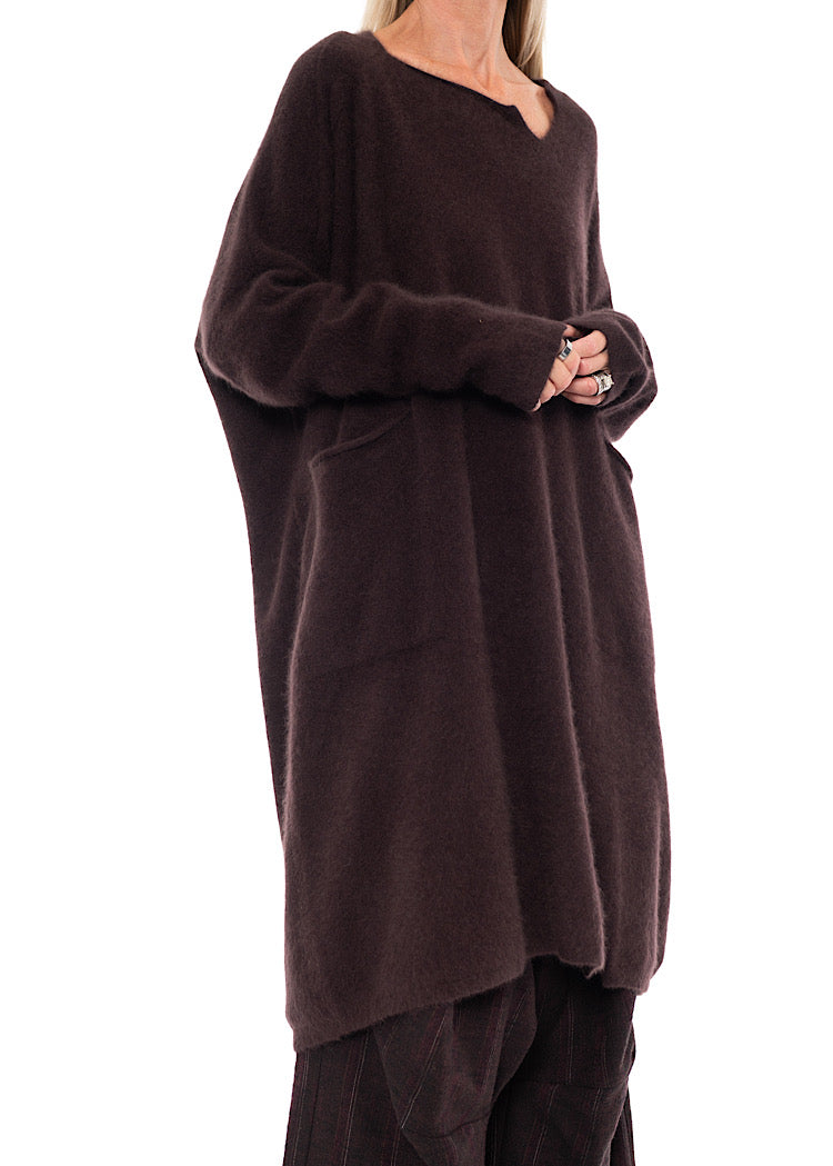 SIGNATURE RACCOON HAIR KNITTED TUNIC