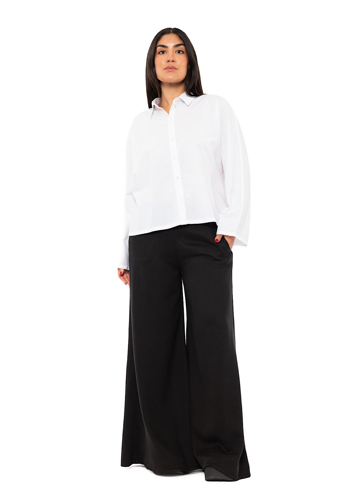 BOXY COTTON BATWING SLEEVED BLOUSE