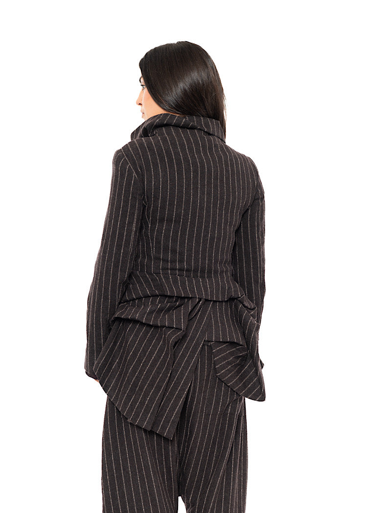 ASYMMETRIC TAILORED WOOL JACKET