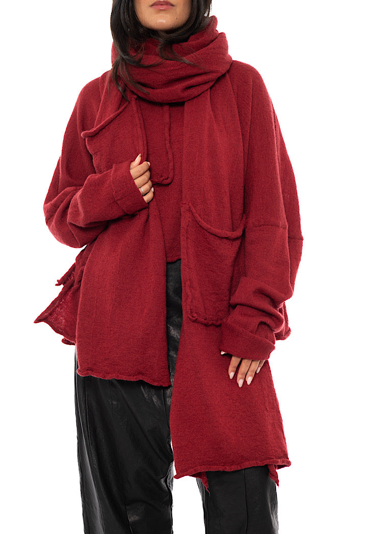 BOILED WOOL POCKET SCARF