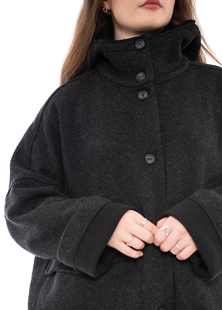OVERSIZED HOODED WELL JACKET