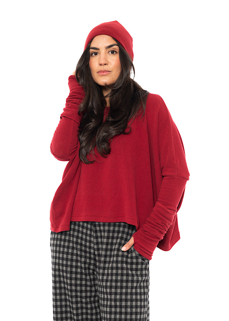 COTTON-FLEECE KAKI HAT