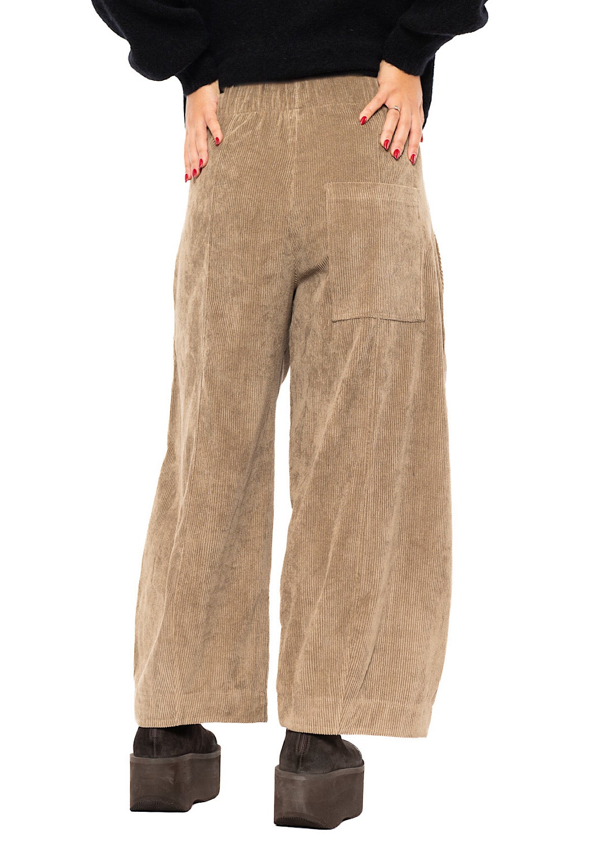 CORDUROY WIDE-LEG BALLOON TROUSER