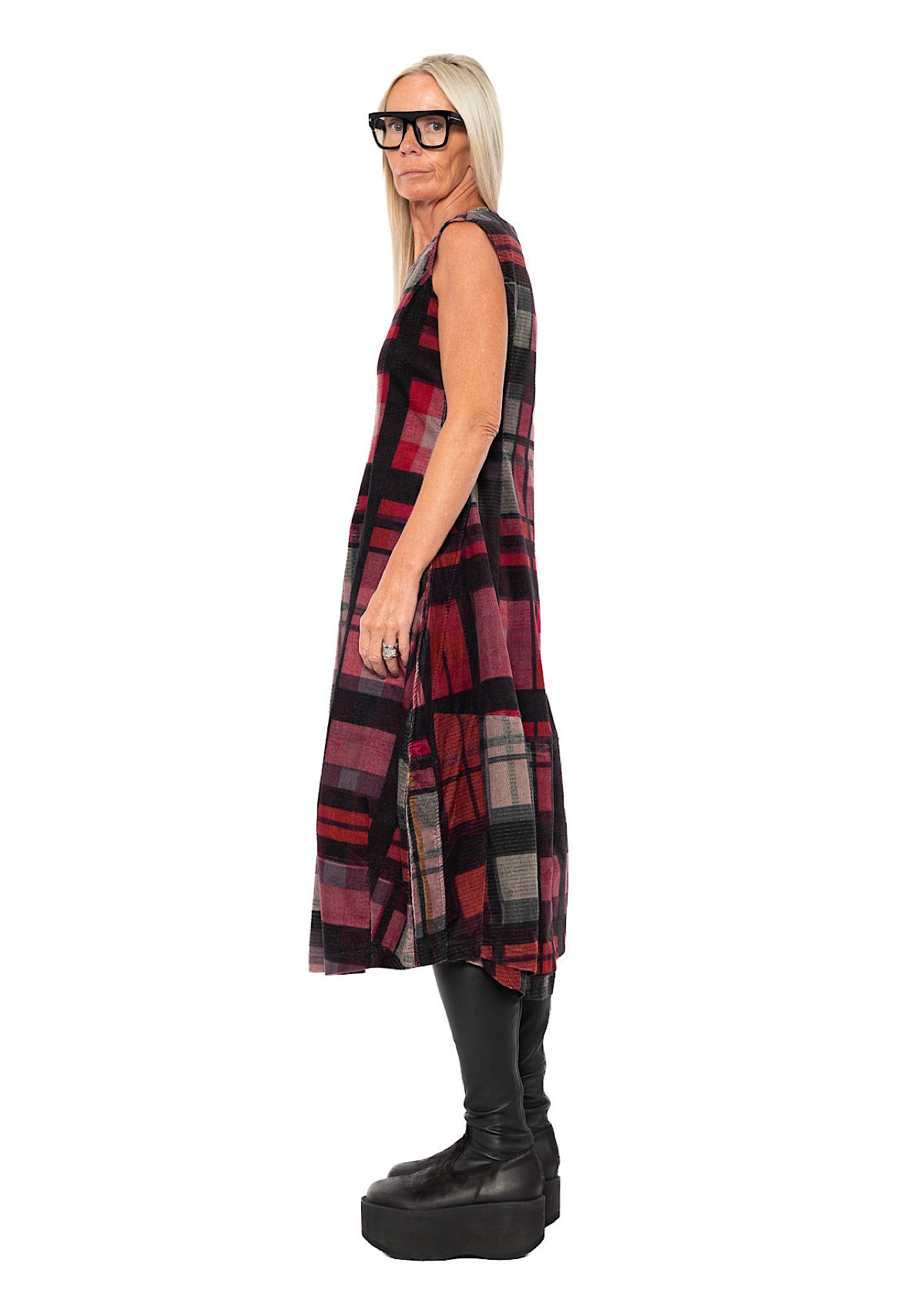 HERITAGE CHECK BALLOON DRESS