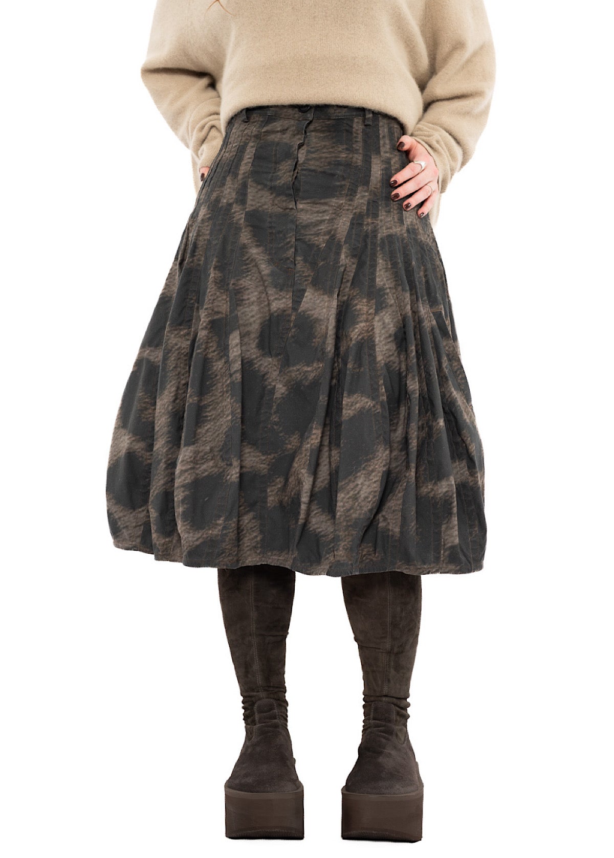 LEOPARD PRINT BALLOON SKIRT