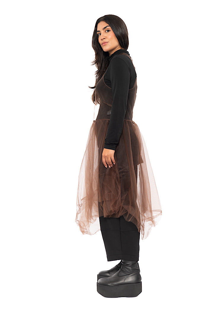 MESH OVERLAY DRESS