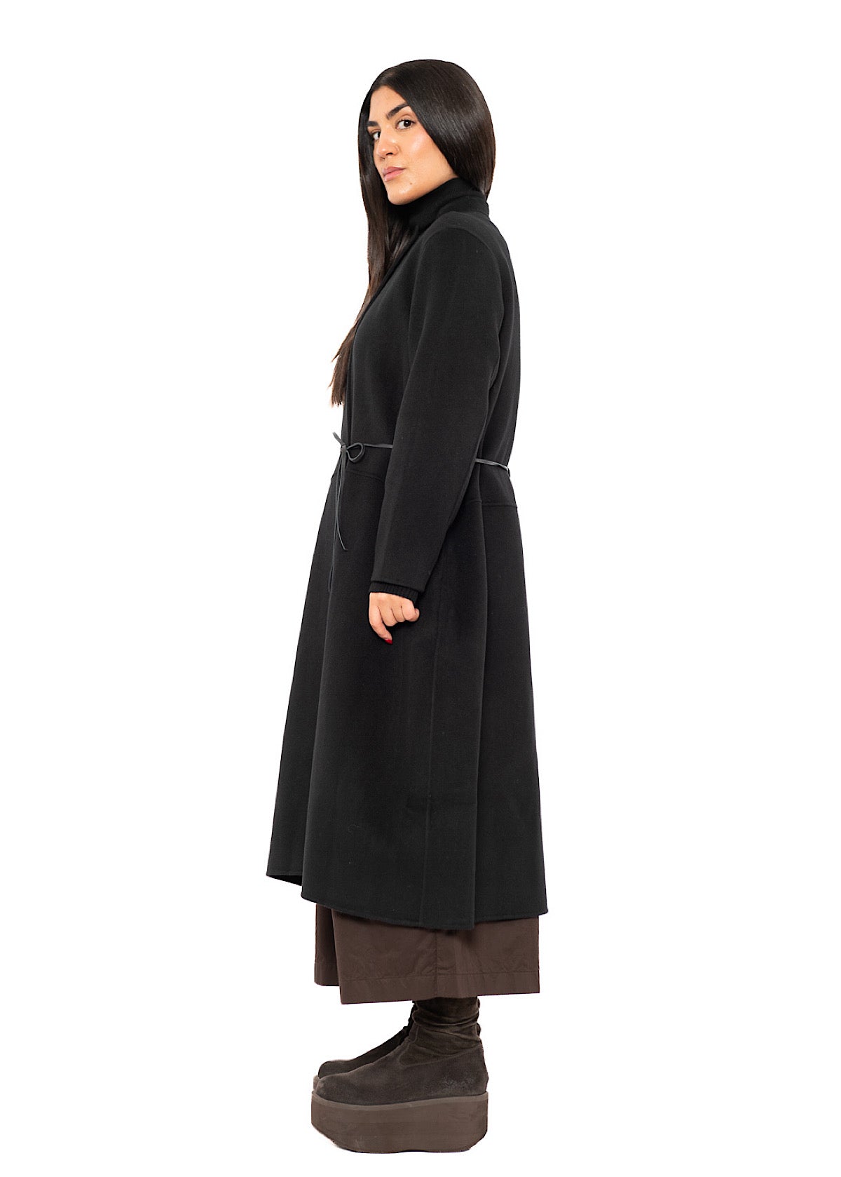 BELTED CASHMERE COAT