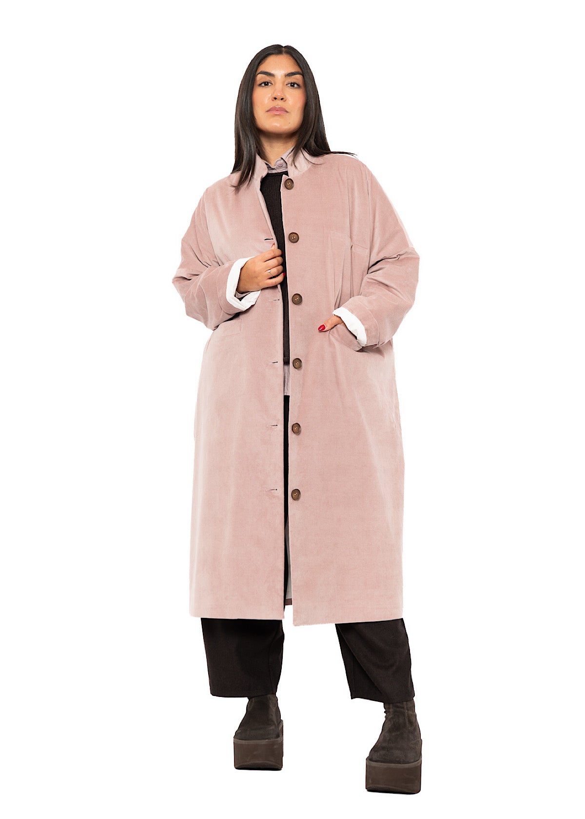 OVERSIZED VELVET ISA COAT