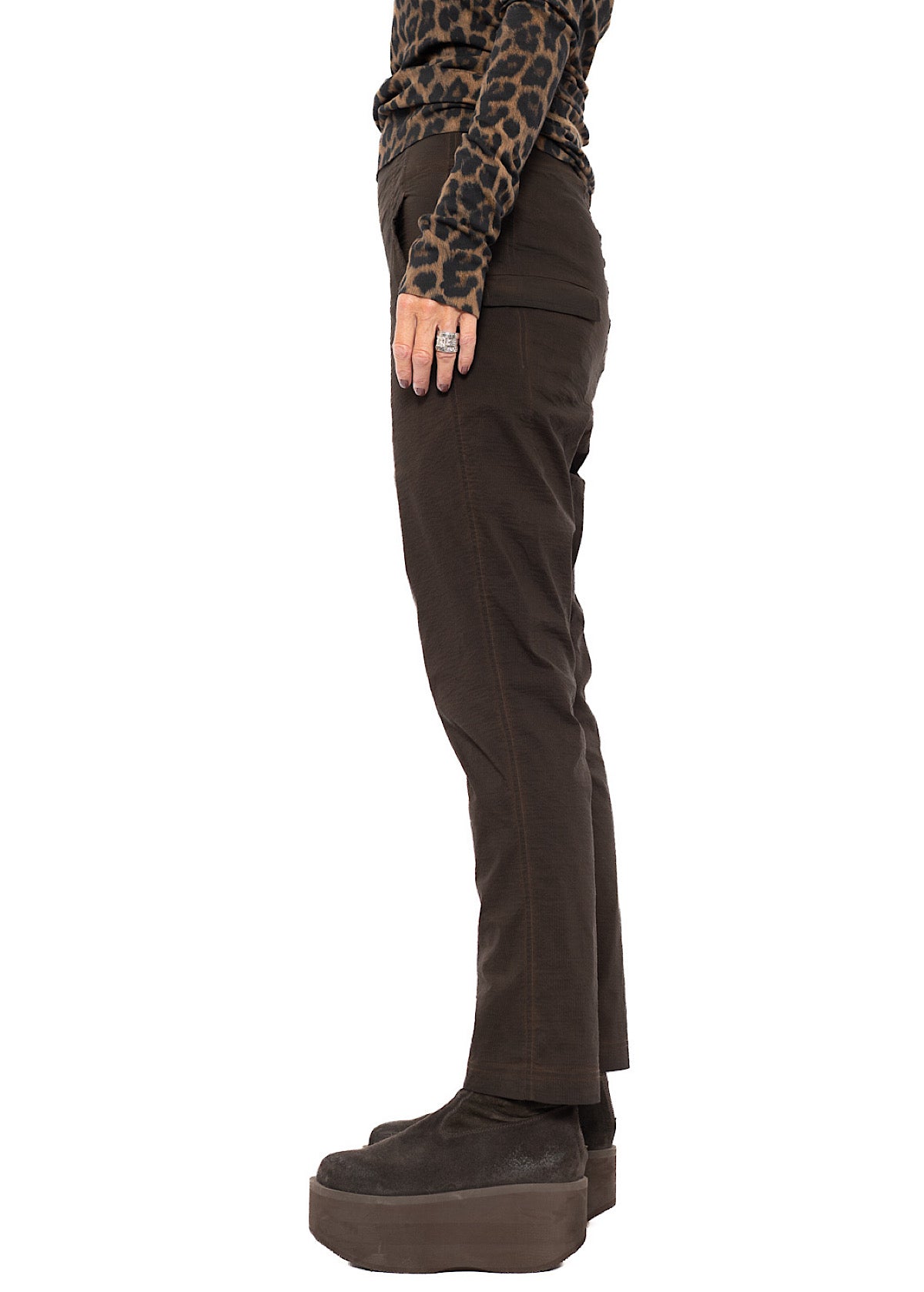 TAPERED PINSTRIPE STRETCH TROUSER
