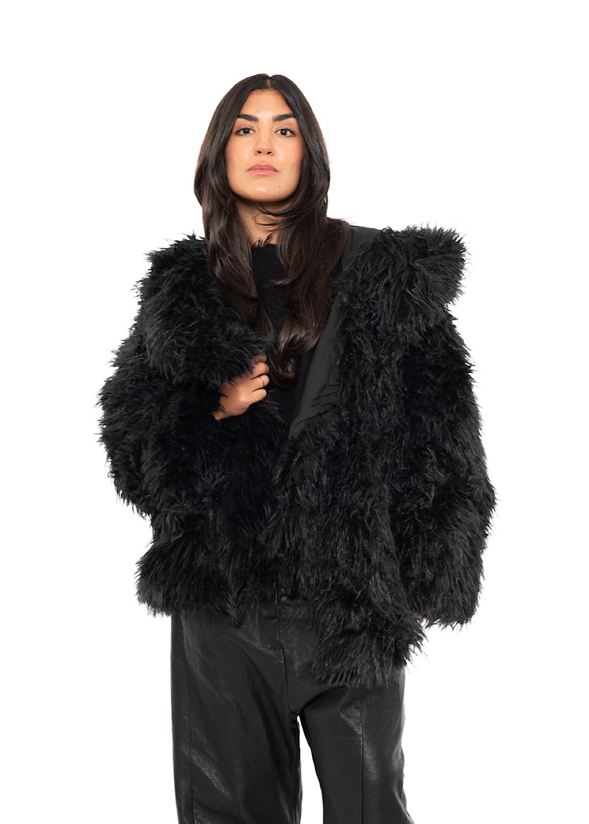 OVERSIZED FAUX FUR JACKET