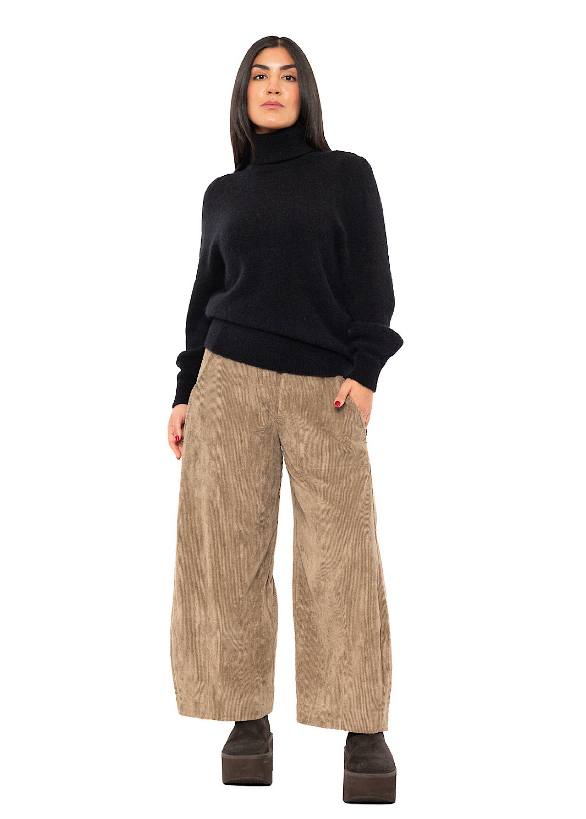 ALPACA-MIX SCULPTURAL PULLOVER