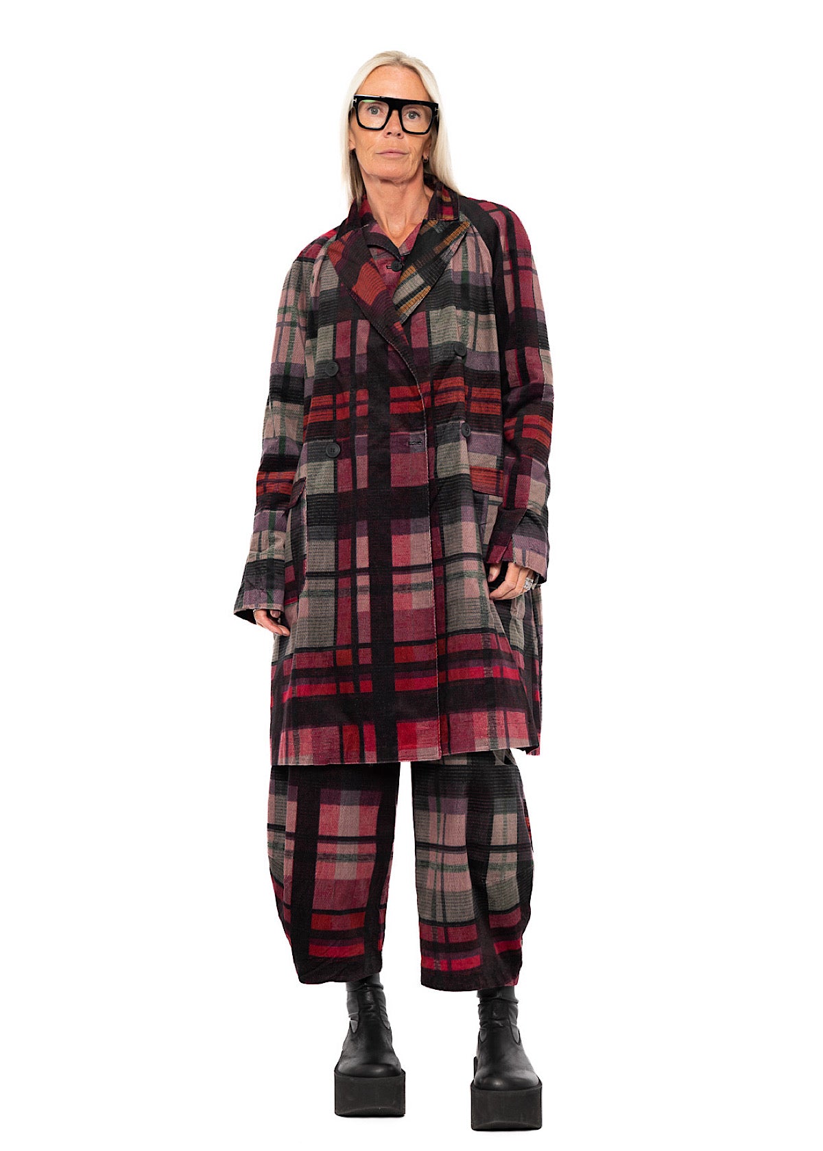 HERITAGE CHECK DOUBLE-BREASTED COAT