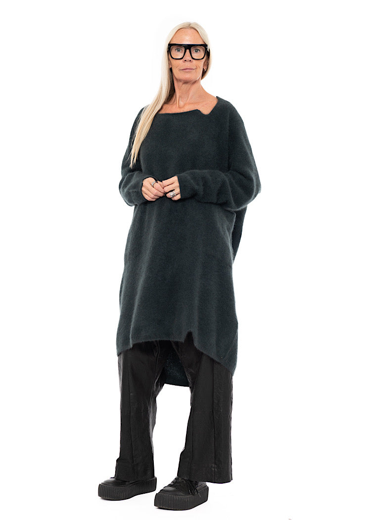 SIGNATURE RACCOON HAIR KNITTED TUNIC