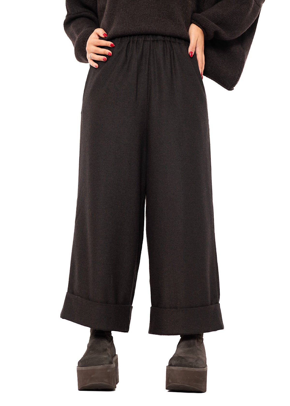 HERRINGBONE WIDE LEG GIONA TROUSER