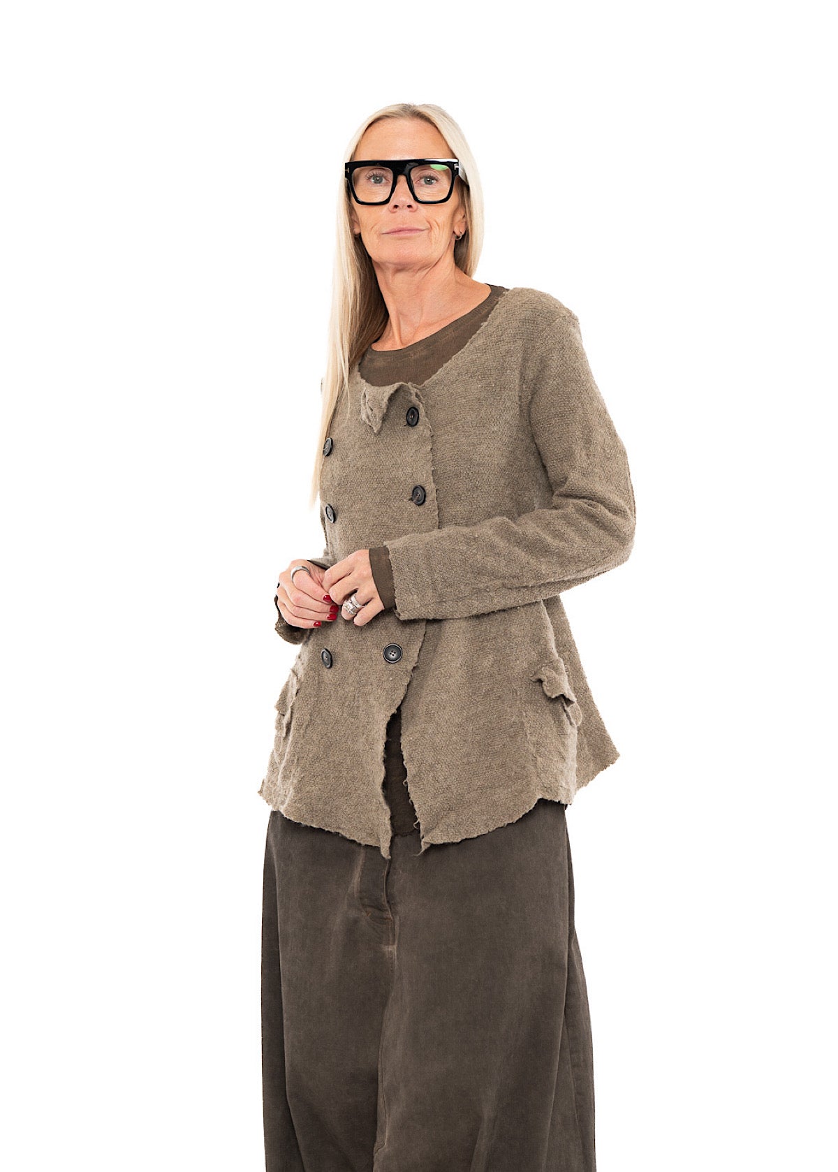 RUNDHOLZ DIP KNITTED CARDIGAN