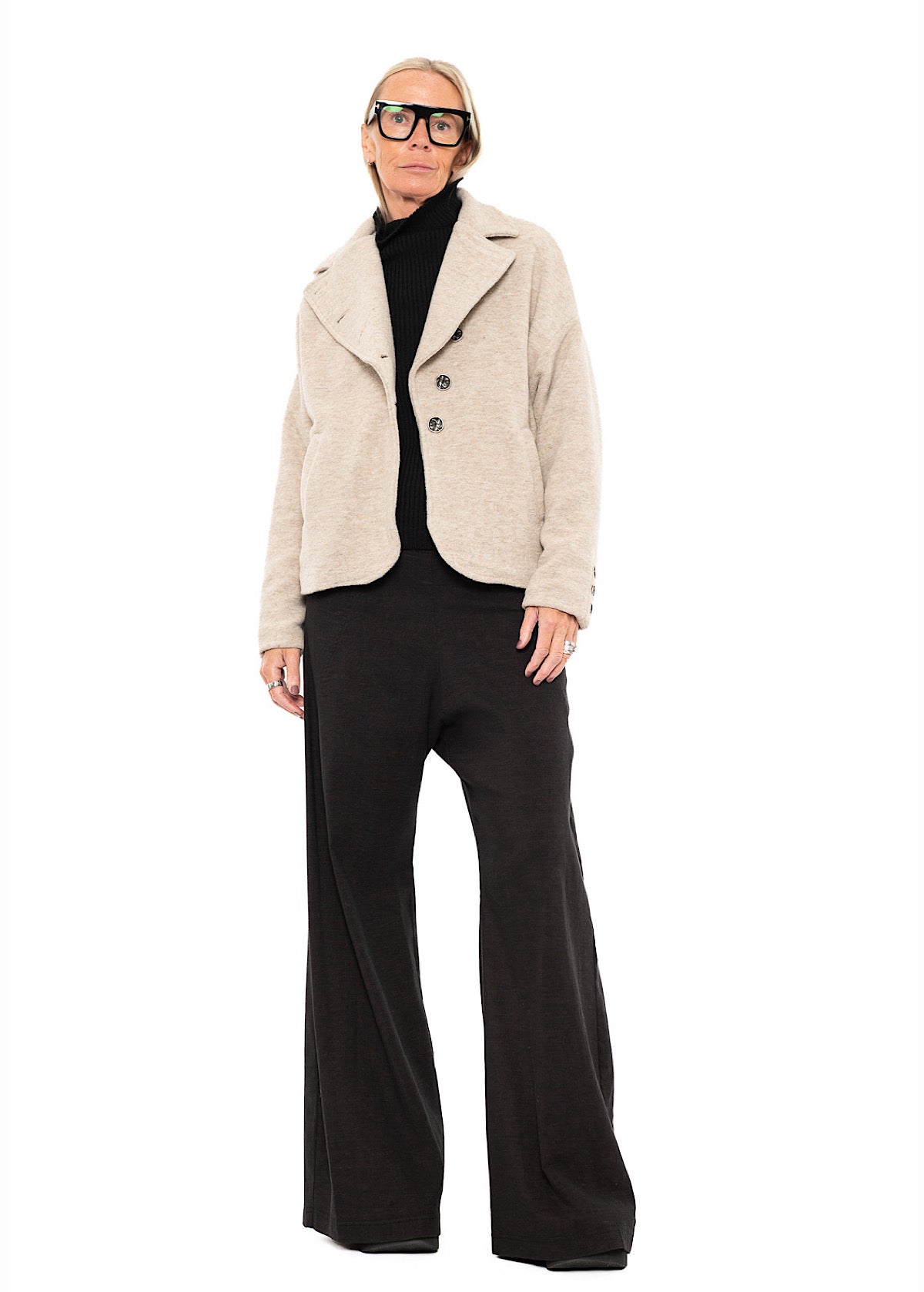 WOOL-BLEND BOXY JACKET