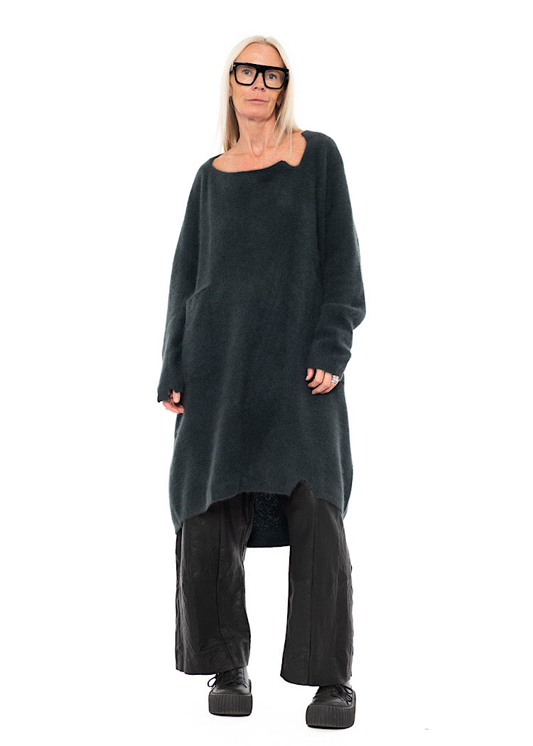 SIGNATURE RACCOON HAIR KNITTED TUNIC