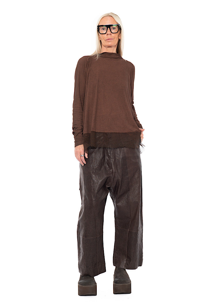 RELAXED NETTED HEM T-SHIRT