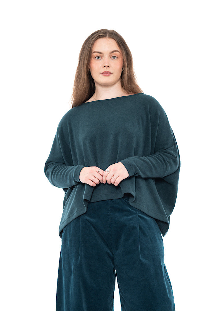 SIGNATURE COTTON-FLEECE KIRA PULLOVER