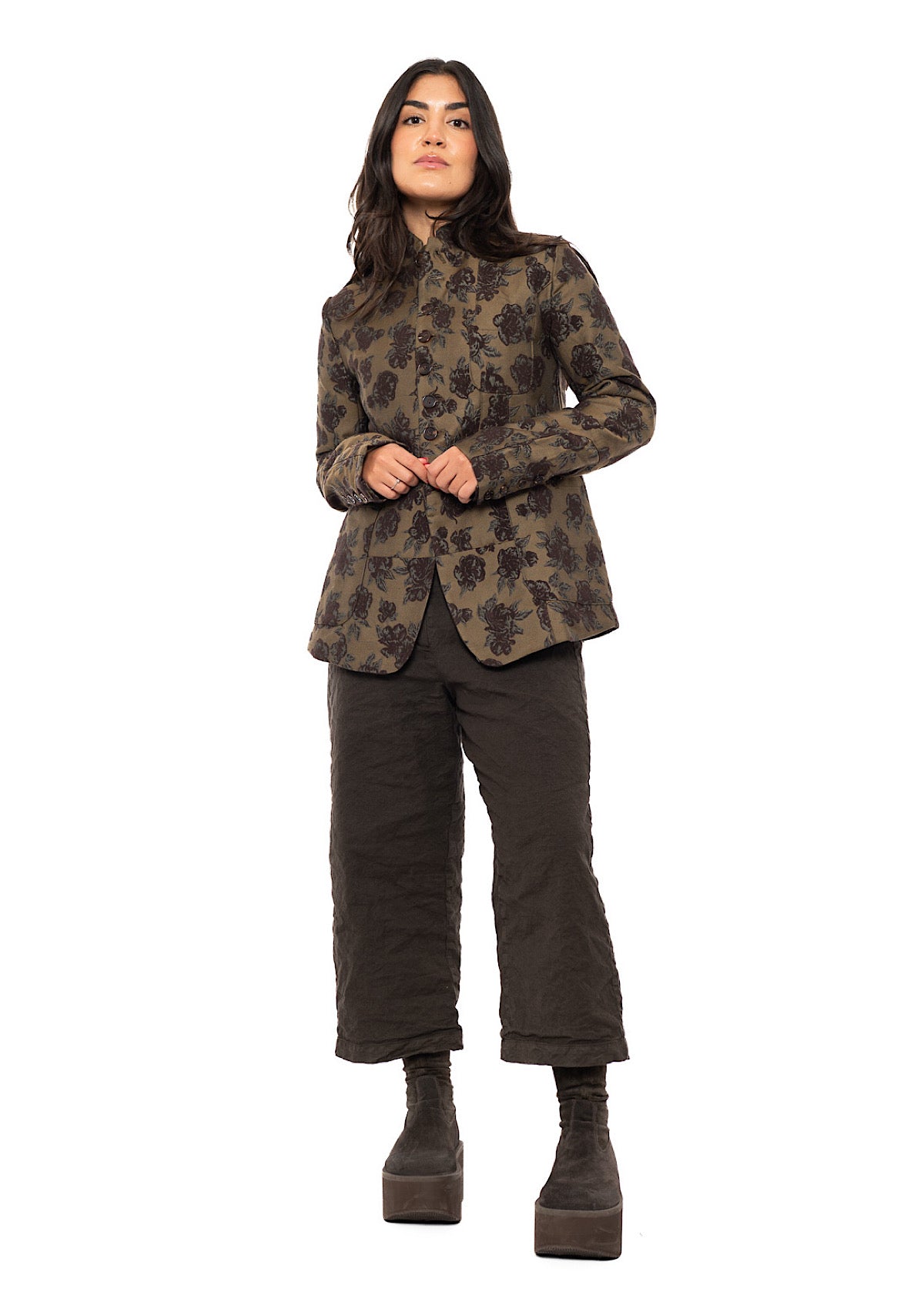 HERITAGE FLORAL STAND COLLAR JACKET