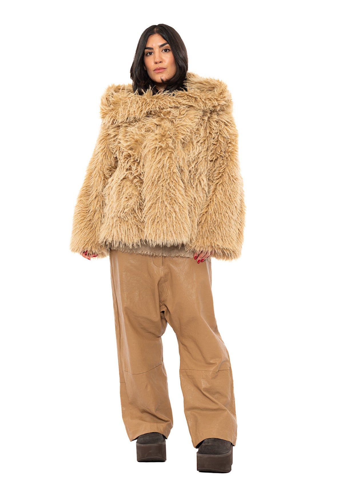 OVERSIZED FAUX FUR JACKET