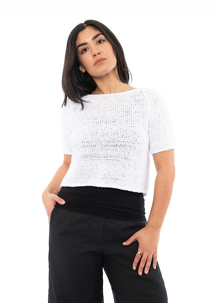 SARAH PACINI CROPPED PULLOVER