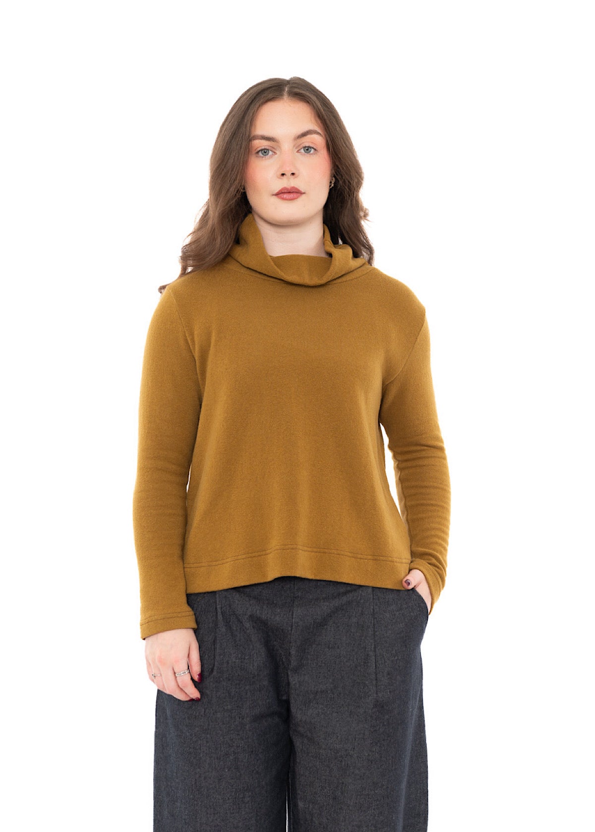 COTTON-FLEECE LYDIA PULLOVER