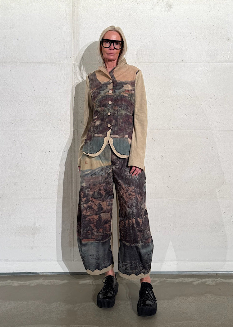 DIGITAL PRINT FAUX SUEDE JACKET