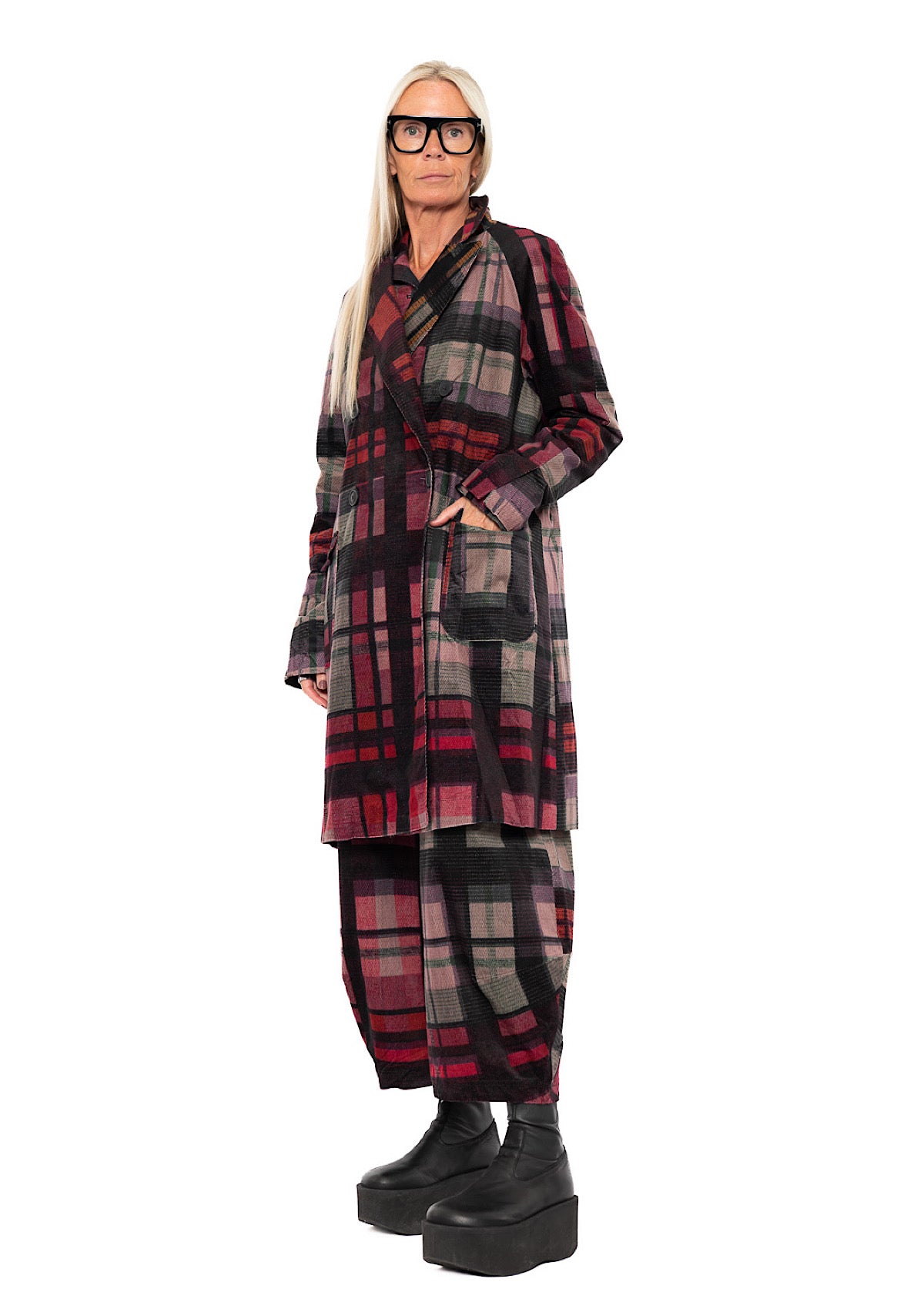 HERITAGE CHECK DOUBLE-BREASTED COAT
