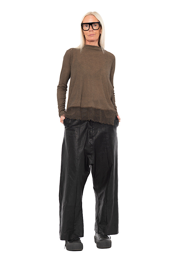 RELAXED NETTED HEM T-SHIRT