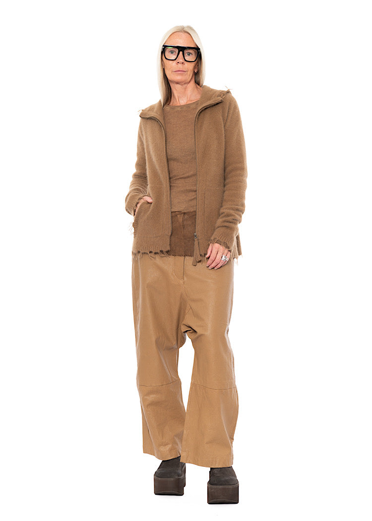 HOODED KNIT CARDIGAN